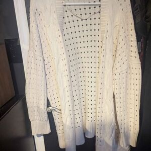 Torrid Cream Open-Knit Women's Cardigan